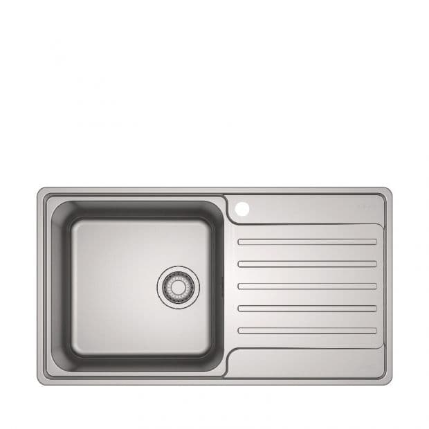 FRANKE BCX 611-86 RHD (101.0438.087) Bell 不銹鋼 檯面 單星盆 860x480mm 銀色