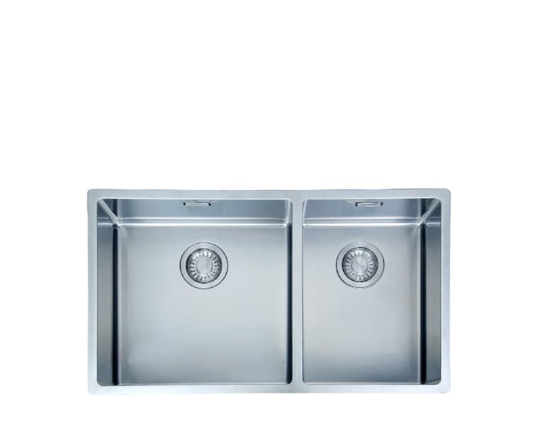 FRANKE BXX 220-74 SBR Box 不銹鋼 檯面/檯底 雙星盆 780x450x200mm 銀色