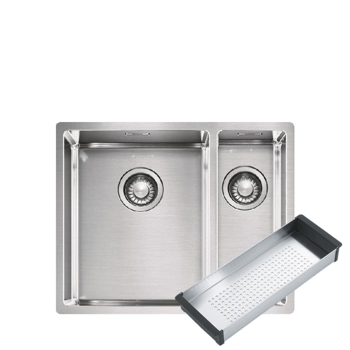 FRANKE BXX 260-4001E SBR Box 不銹鋼 檯面/檯底 雙星盆 662x450x200mm 銀色