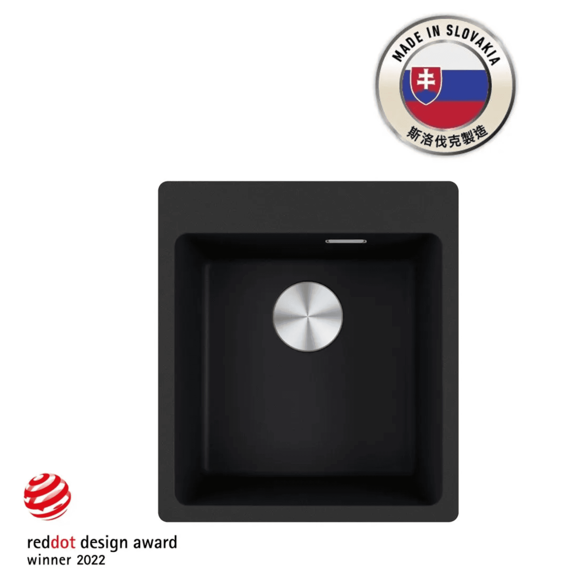 FRANKE MRG 610-39 FTL (114.0659.200) Maris 花崗岩 檯面 單星盆 440x500mm 瑪瑙黑