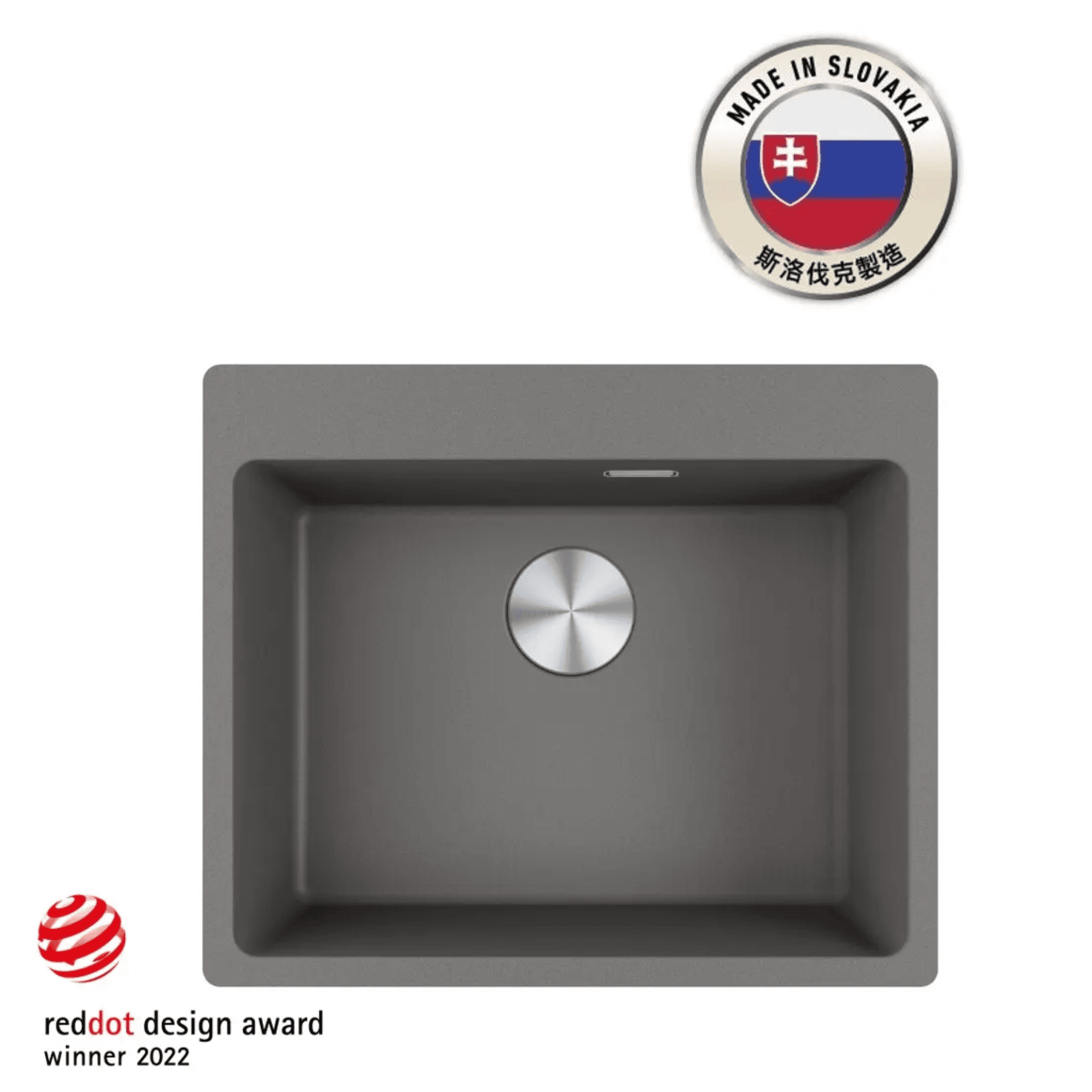 FRANKE MRG 610-54 FTL (114.0659.209) Maris 花崗岩 檯面 單星盆 590x500mm 岩灰色