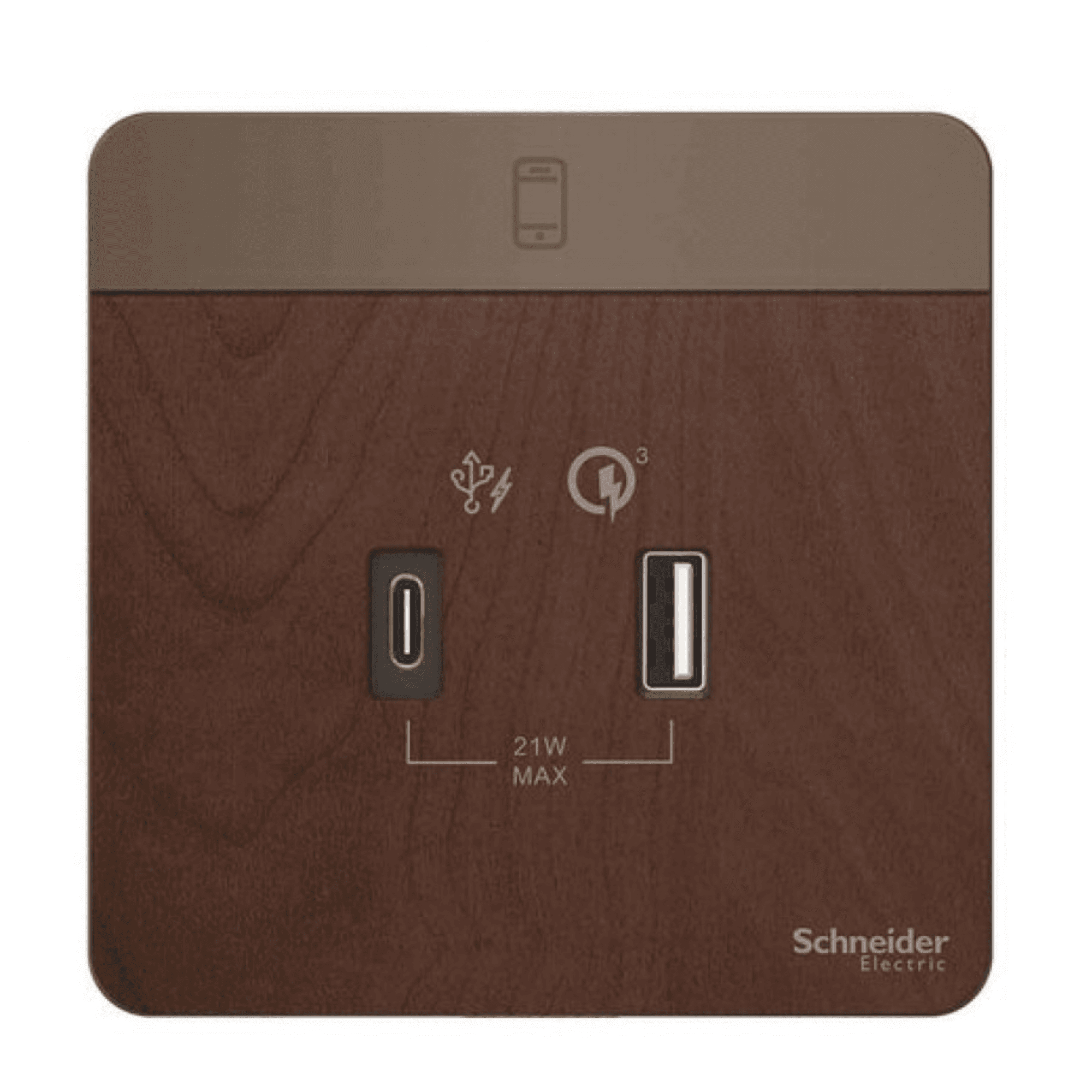 Schneider 施耐德 E8332ACQUSB_WD_C5 兩位21W Type A+C PD+QC3.0 USB充電插座