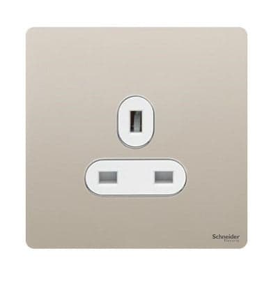 Schneider 施耐德 – 13A 單位連保護門插座 GU3450WPN / GU3450WPW / GU3450WSS / GU3450BSS / GU3450BBN