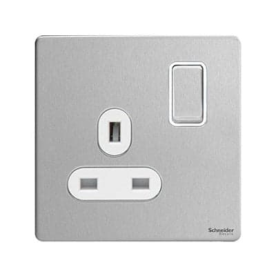 Schneider 施耐德 – 13A 單位連保護門有掣插座 GU3410WPN / GU3410WPW / GU3410WSS / GU3410BSS / GU3410BBN