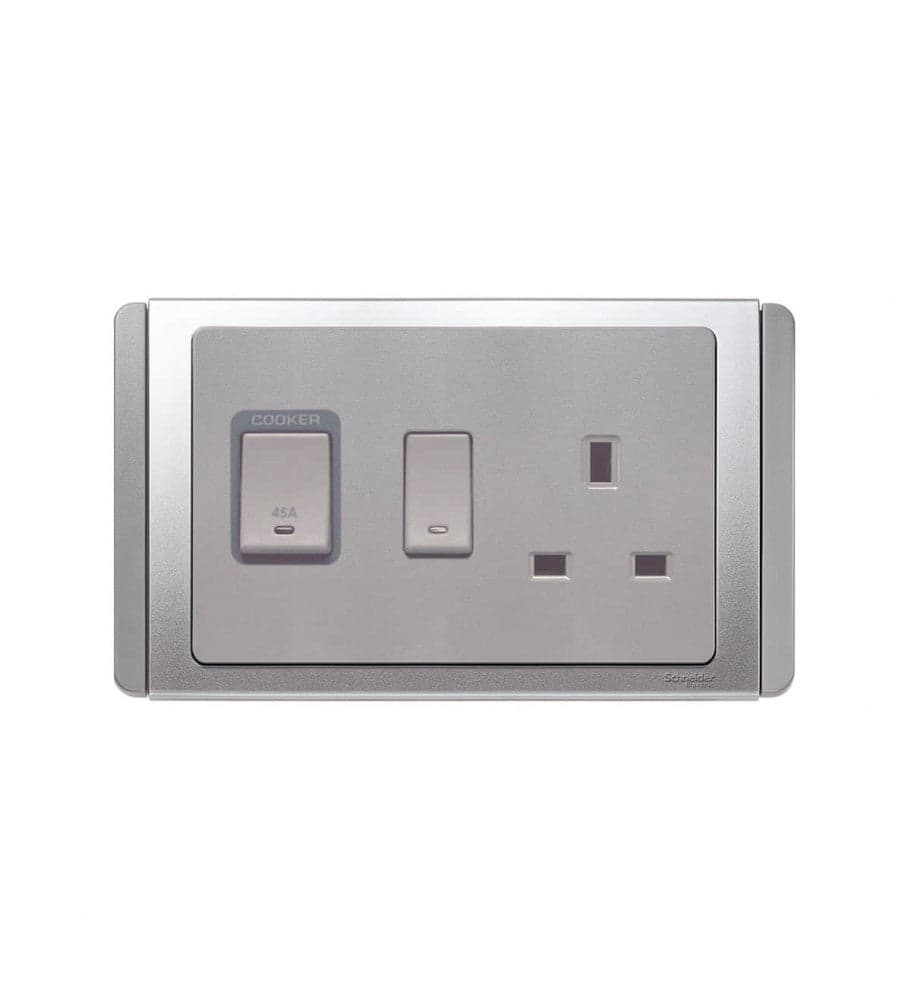 Schneider 施耐德 – 45A雙極掣連13A有燈有掣插座 ET3015DR45 EBGS