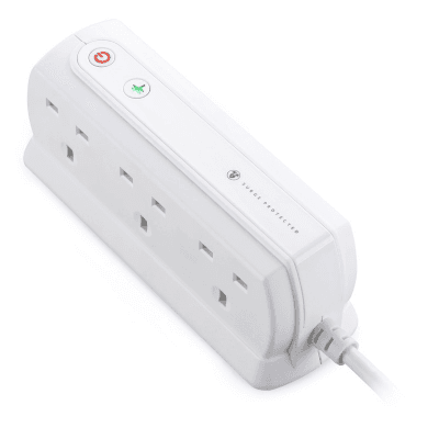 英國 MasterPlug 13A 六位插座拖板 SRGD62MW-MP 2米線 白色 香港行貨